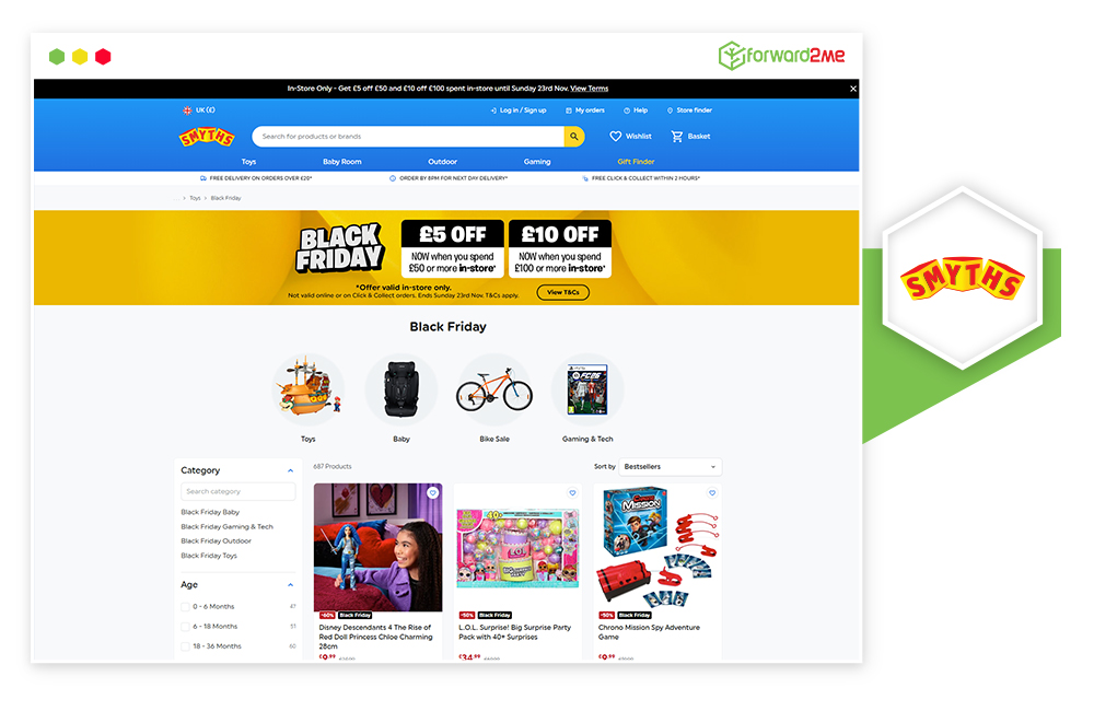 Smyths Black Friday 2025